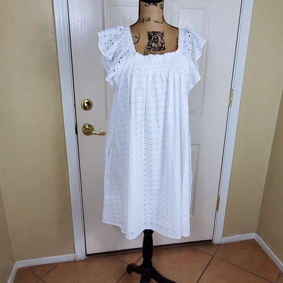 Nordstrom Matching Broderie Anglaise Cotton Dress - Picture 4 of 12